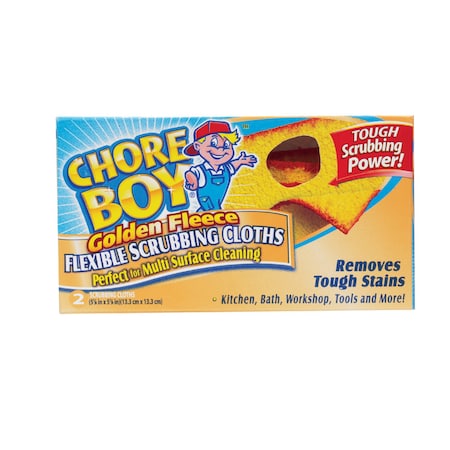 Chore Boy Chore Boy Golden Fleece Delicate Light Duty Scrubbing Cloths For All Purpose 5-1/4 in. L 2 pk 10811435002173